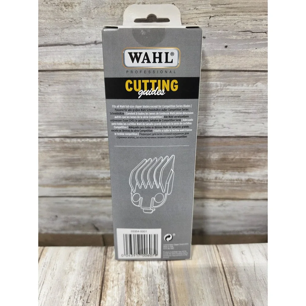 Wahl Professional Premium Cutting Guides 3‎ Piece Set 03354-5001 Black Silver